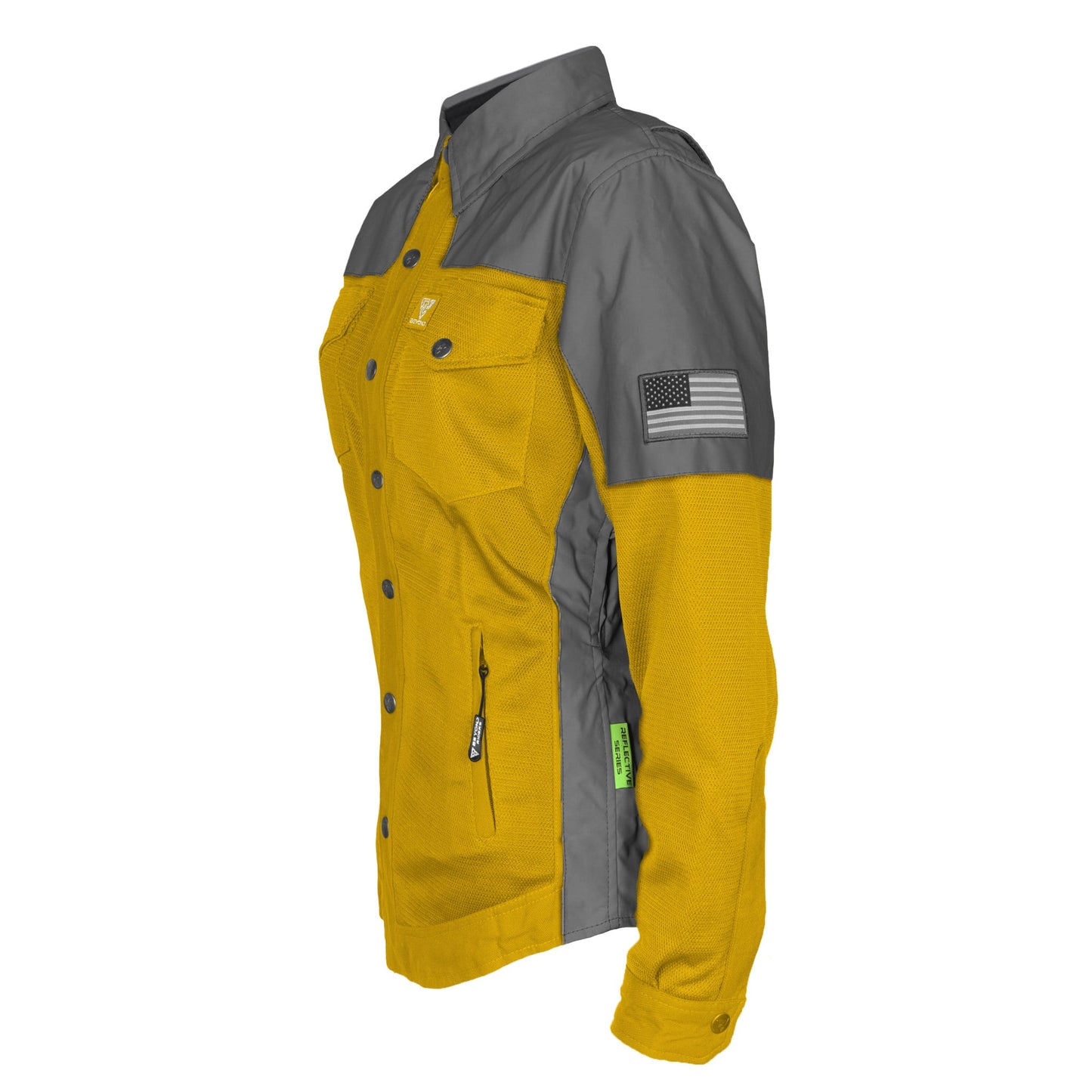Summer Mesh Reflective Shirt Yellow Nebula for Women
