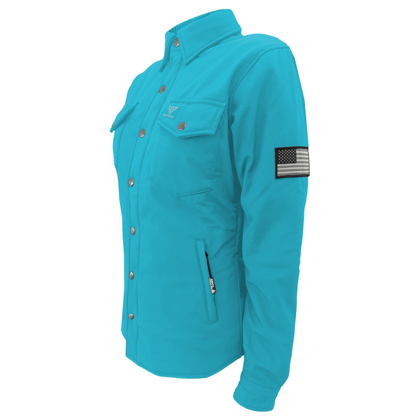 Protective SoftShell Winter Jacket for Women – Arctic Blue Matte