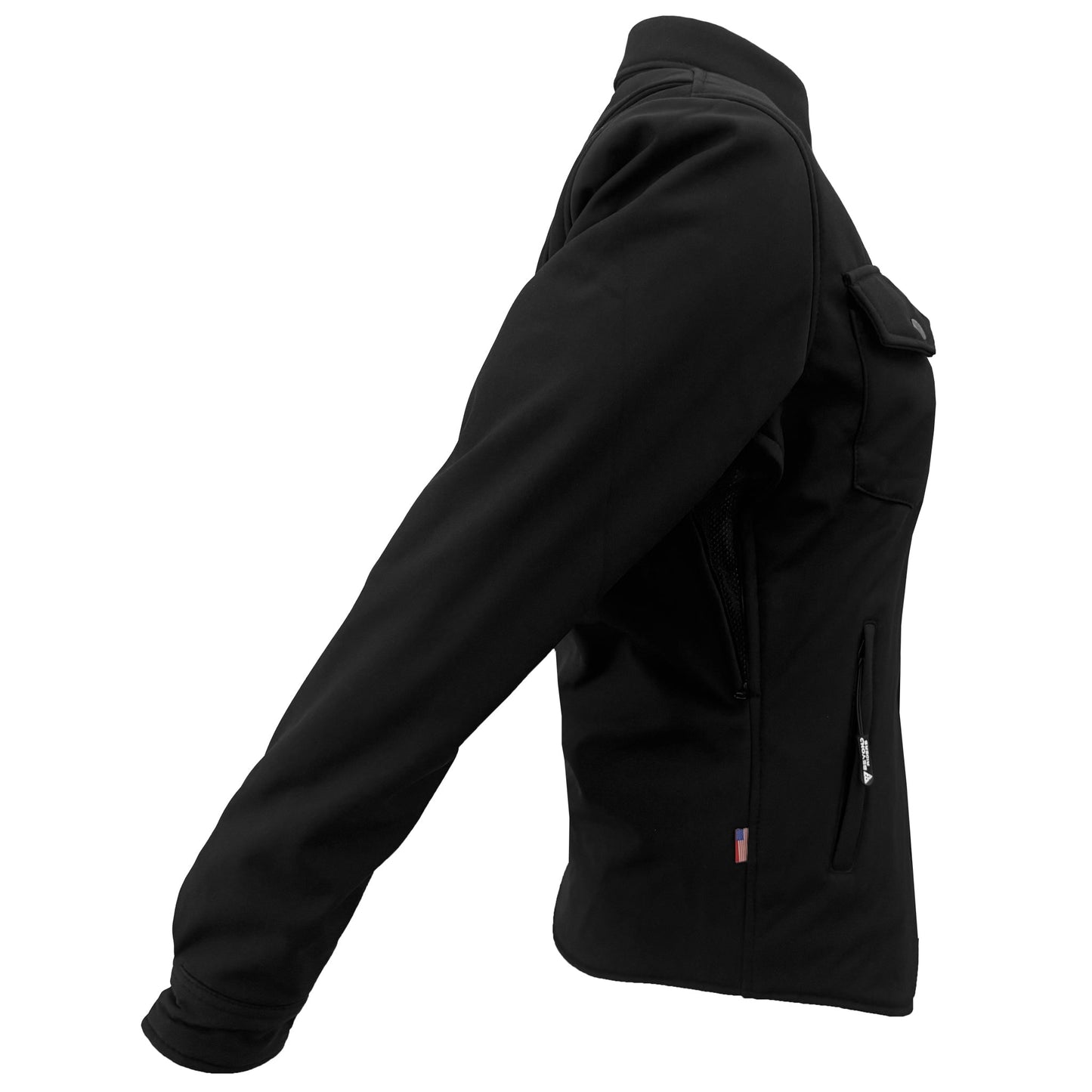 Protective SoftShell Winter Jacket for Women - Black Matte