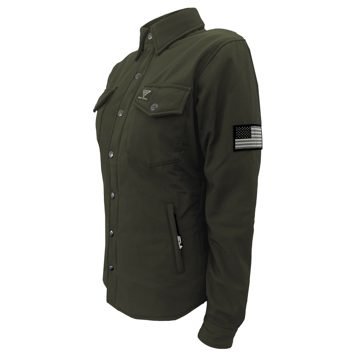 Protective SoftShell Winter Jacket for Women - Army Green Matte