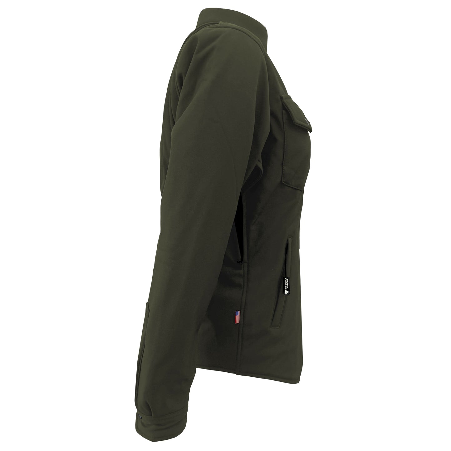 Protective SoftShell Winter Jacket for Women - Army Green Matte