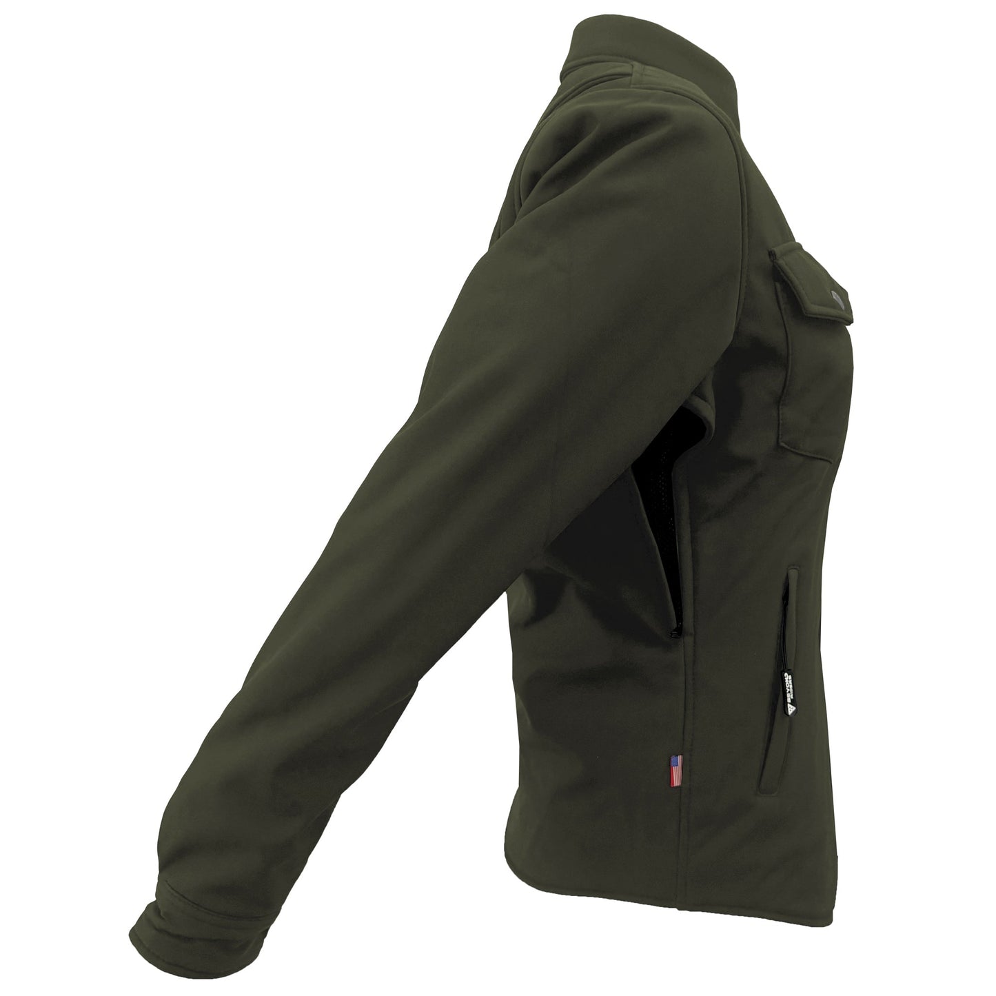 Protective SoftShell Winter Jacket for Women - Army Green Matte