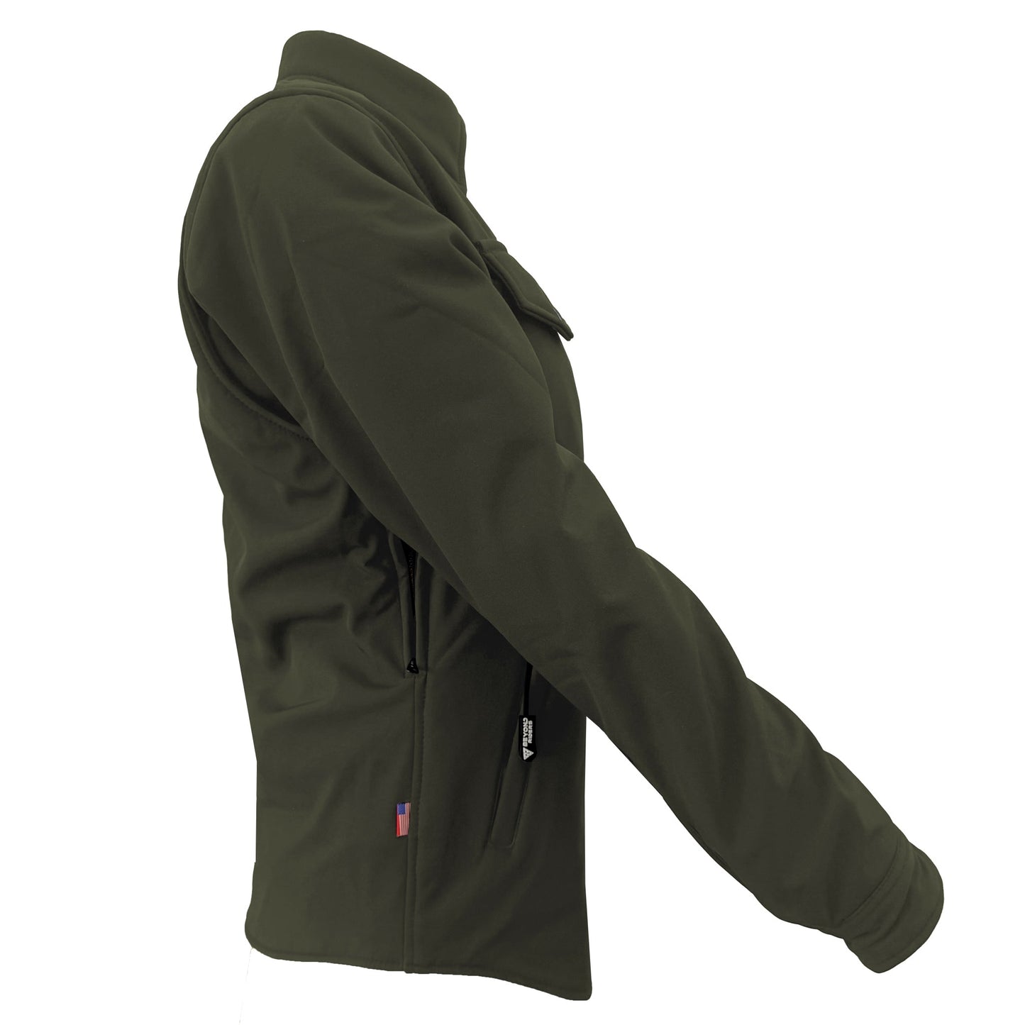 Protective SoftShell Winter Jacket for Women - Army Green Matte