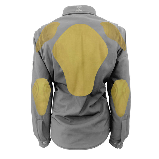 Protective SoftShell Winter Jacket for Women – Light Gray Matte