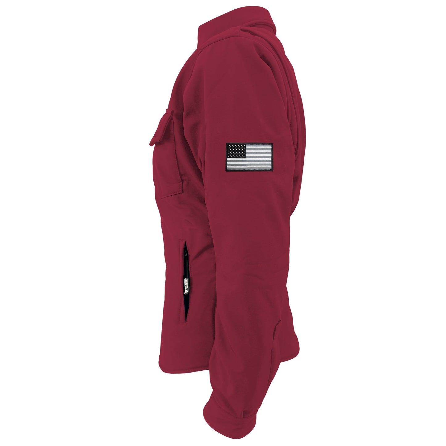 Protective SoftShell Winter Jacket for Women – Red Maroon Matte