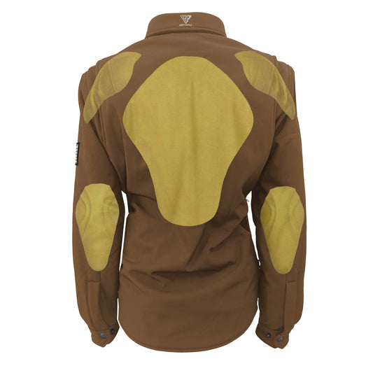 Protective SoftShell Winter Jacket for Women – Light Brown Matte