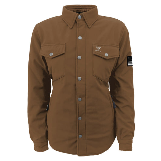 Protective SoftShell Winter Jacket for Women – Light Brown Matte