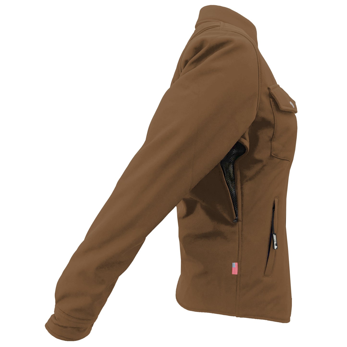 Protective SoftShell Winter Jacket for Women – Light Brown Matte