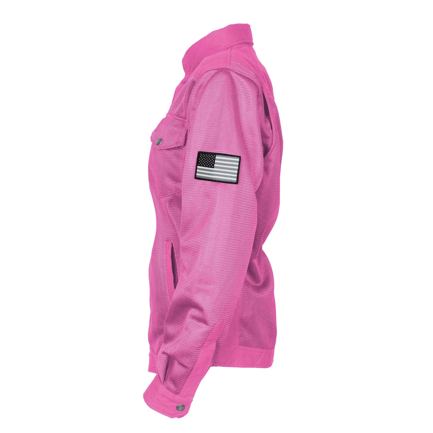 Protective Summer Mesh Shirt for Women - Pink Solid