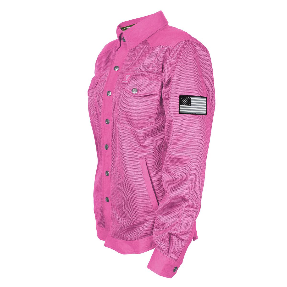 Protective Summer Mesh Shirt for Women - Pink Solid