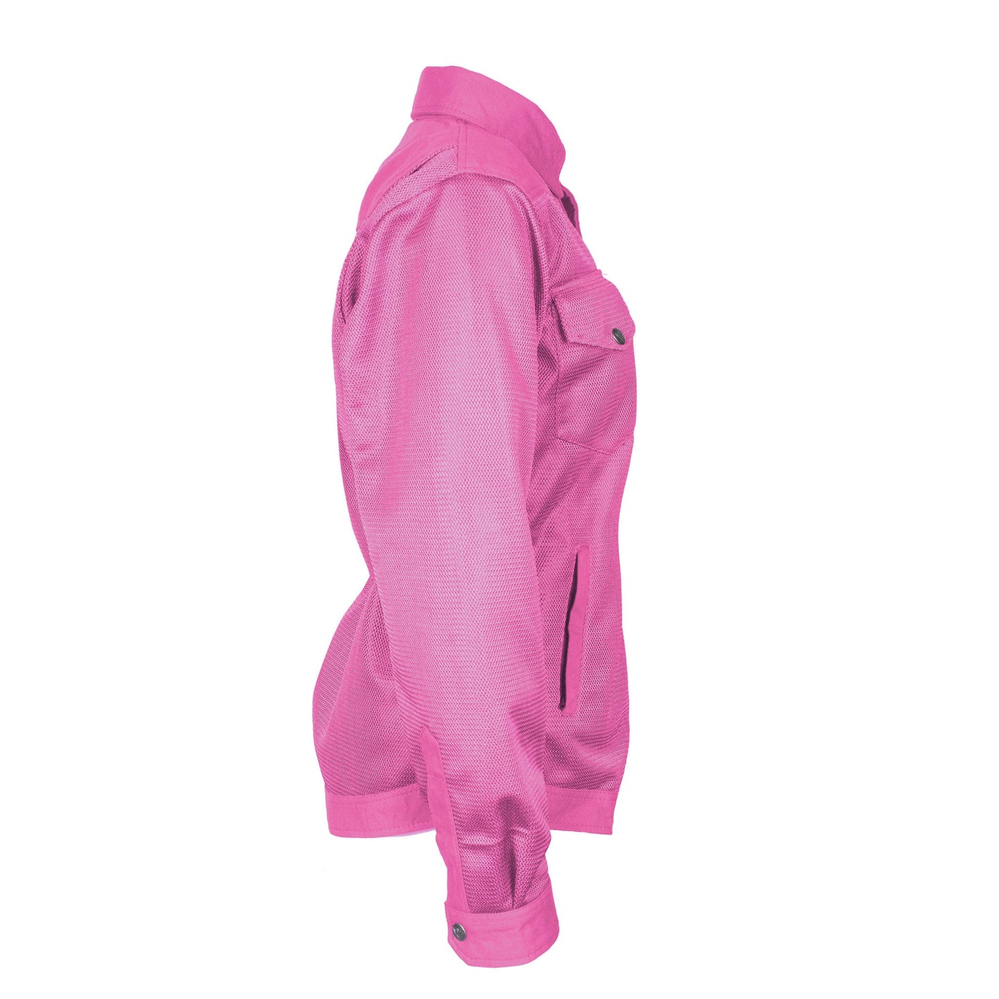 Protective Summer Mesh Shirt for Women - Pink Solid