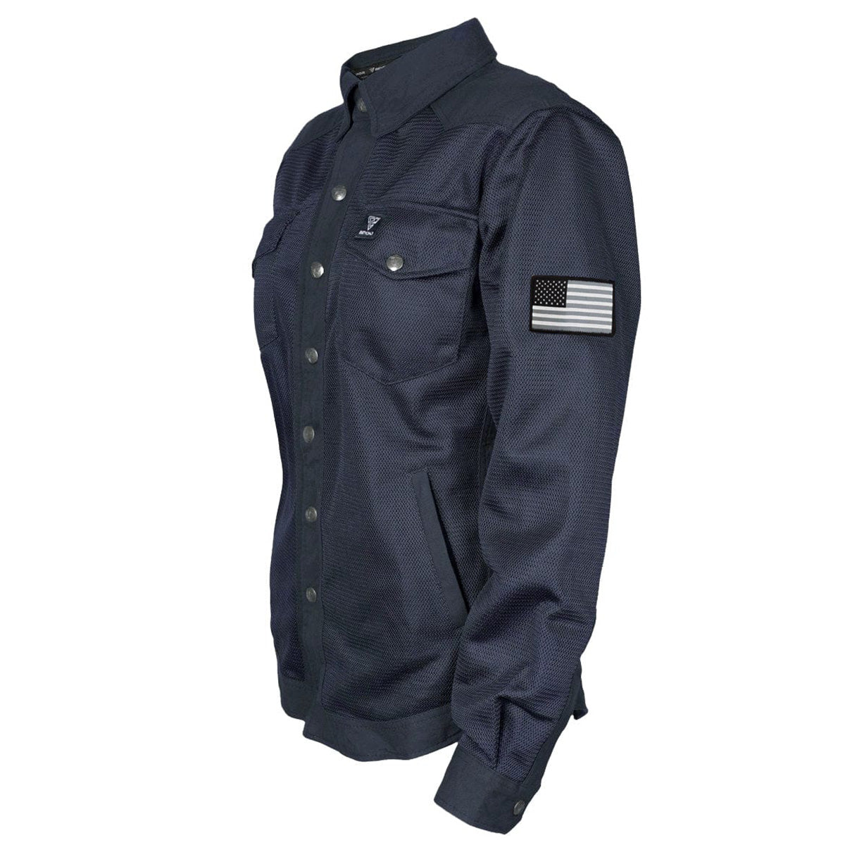 Protective Summer Mesh Shirt for Women - Navy Blue Solid