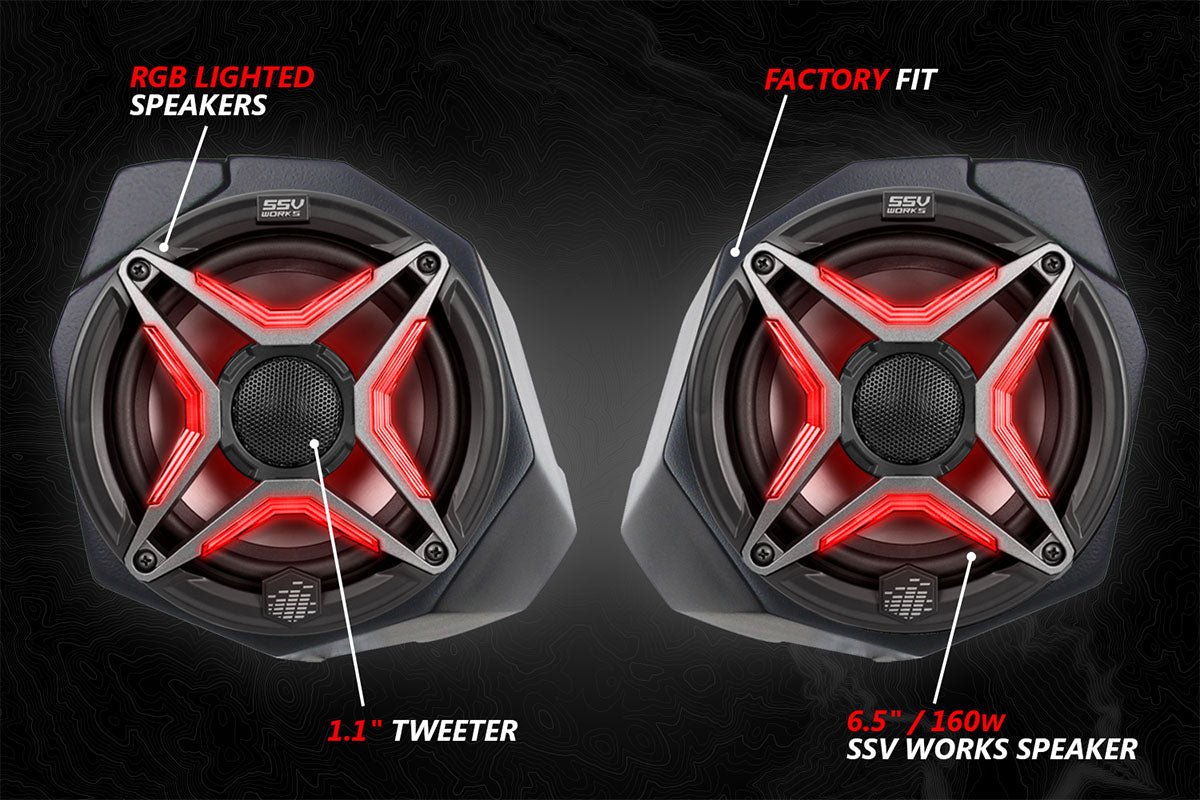 2017-2022 CanAm X3 6.5" Front-Kick Speaker-Pods