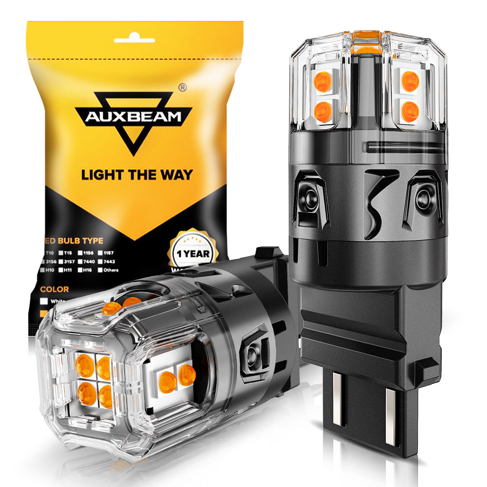 🆕T25 3157 3156 LED Turn Signal Light Rear/Front, Side Marker Light Bulbs 13W 500% High Brightness CAN-Bus Error Free 3000K Amber B52 Series | 2 Bulbs