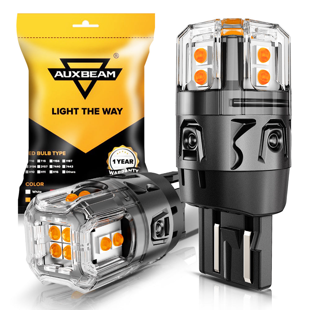 🆕T20 7443 7440 LED Turn Signal Light Rear/Front, Side Marker Light Bulbs 13W 500% High Brightness CAN-Bus Error Free 3000K Amber B52 Series | 2 Bulbs