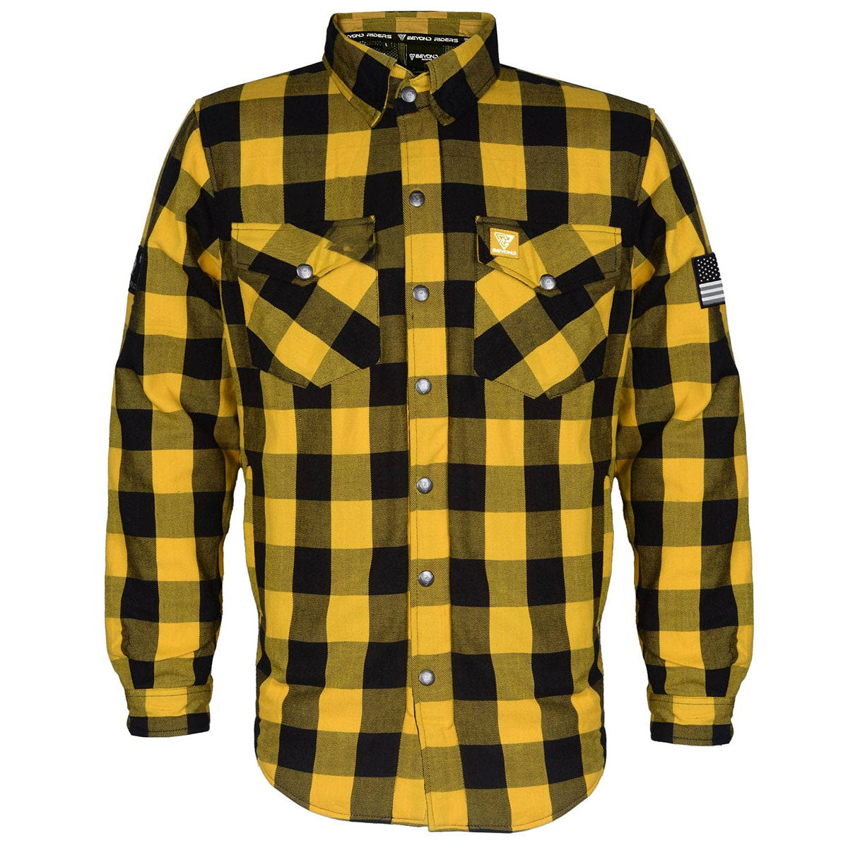 Protective Flannel Shirt - Yellow and Black Checkered