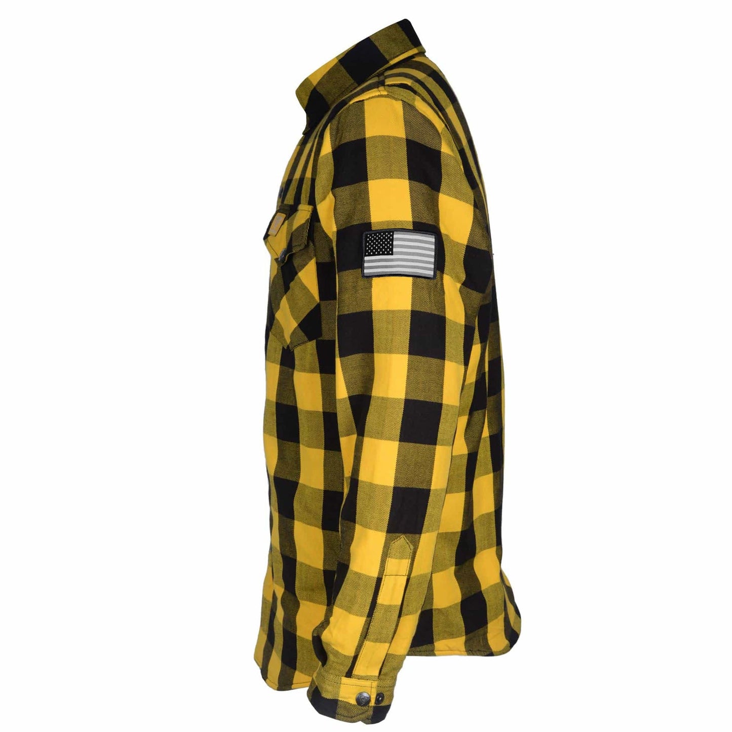 Protective Flannel Shirt - Yellow and Black Checkered