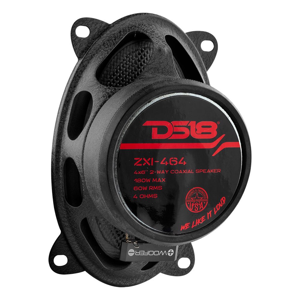 ZXI 4x6" 2-Way Coaxial Speakers with Kevlar Cone | 60 Watts RMS 4-Ohm