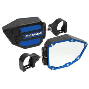 Side View Mirrors  2  ClampPolaris Blue