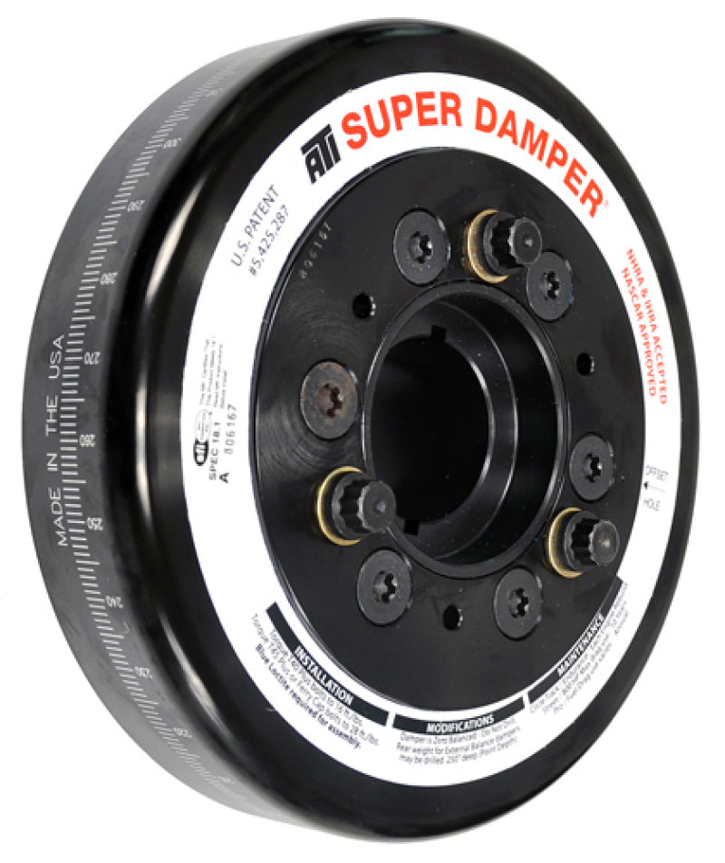 ATI Damper - 8.074in - Steel - Chevy BB - w/2nd 1/4 Key - 3 Ring - 1Pc ATI917062K