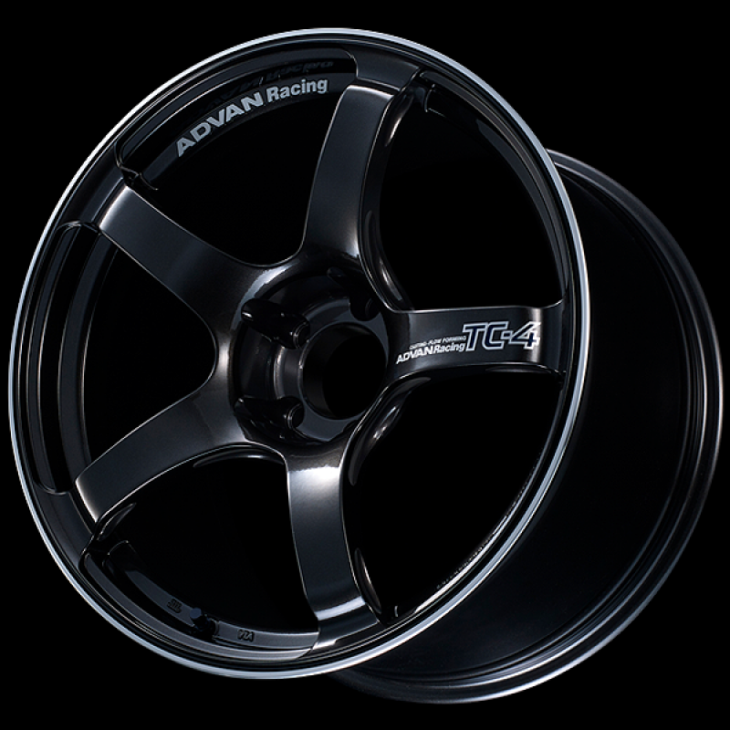 Advan TC4 18x8.0 / +42 Offset / 5x112 / 66.5mm Bore / Black Gunmetallic and Ring YAD8G42MBGR
