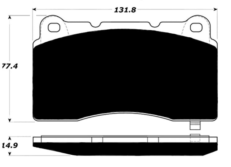 Porterfield Brake Pads for 2016 PORSCHE MACAN - Base
