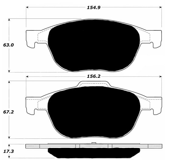 Porterfield Brake Pads for 2016 FORD ESCAPE 1.6L 4WD