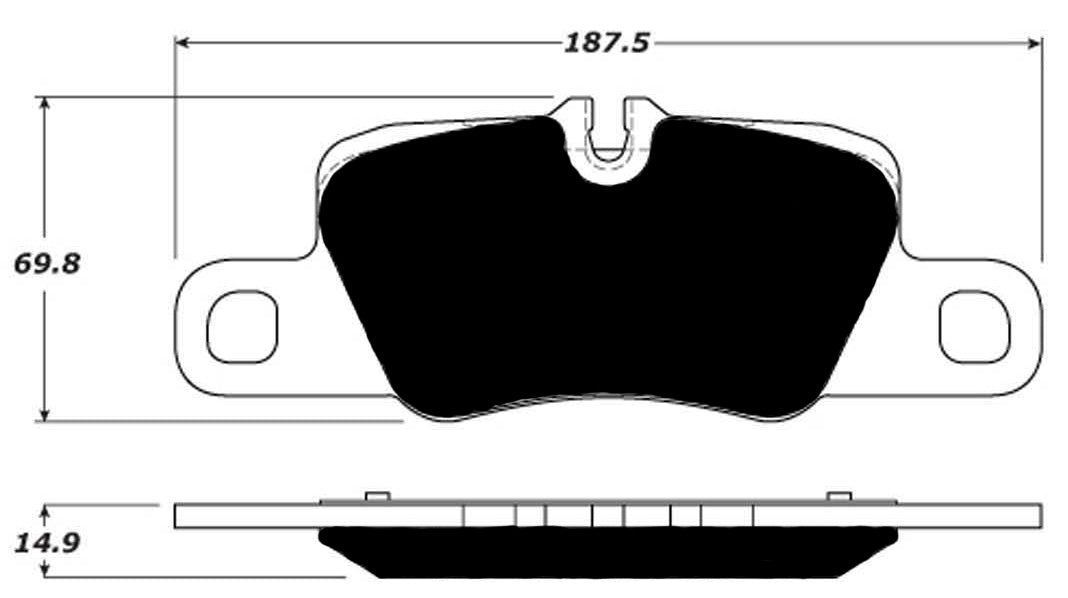 Porterfield Brake Pads for 2016 PORSCHE 911 GTS w/Iron Discs