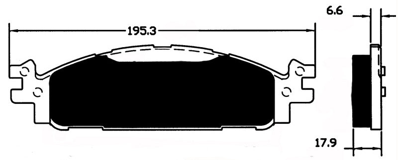 Porterfield Brake Pads for 2016 FORD TAURUS