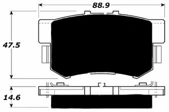 Porterfield Brake Pads for 2007 HONDA CIVIC Sedan Si