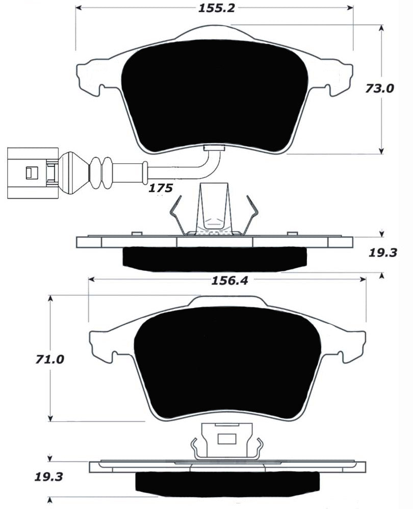 Porterfield Brake Pads for 2011 VOLKSWAGEN CC 3.6L VR6 4-Motion