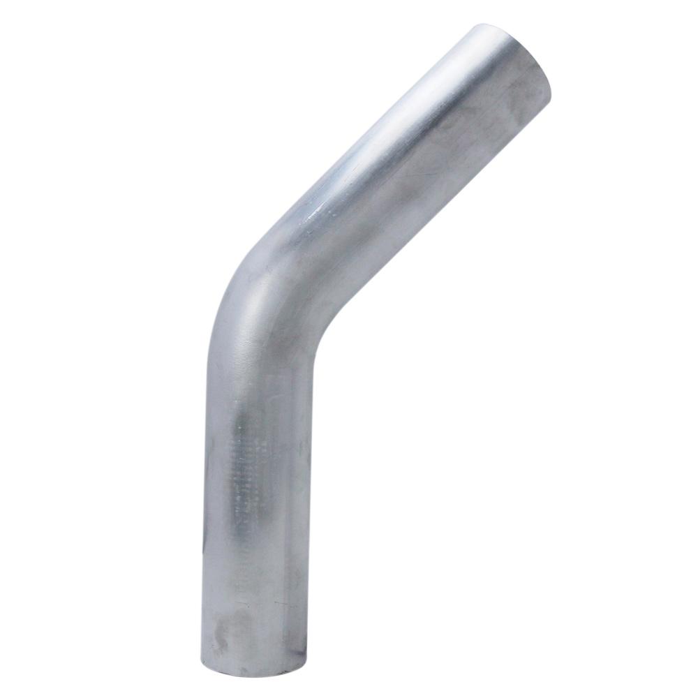 HPS Performance Products HPS 1-1/2" OD 45 Degree Bend 6061 Aluminum Elbow Pipe Tubing 16 Gauge w/ 2" CLR