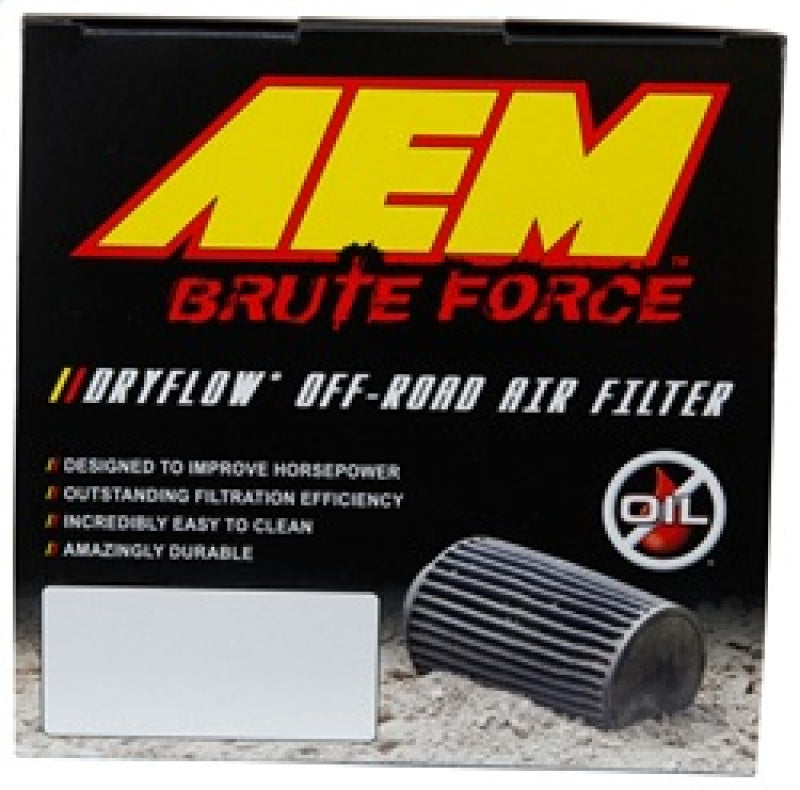 AEM Induction AEM Dryflow Conical Air Filter 6in Base OD x 3.5in Flange ID x 5.25in Height 21-204BF