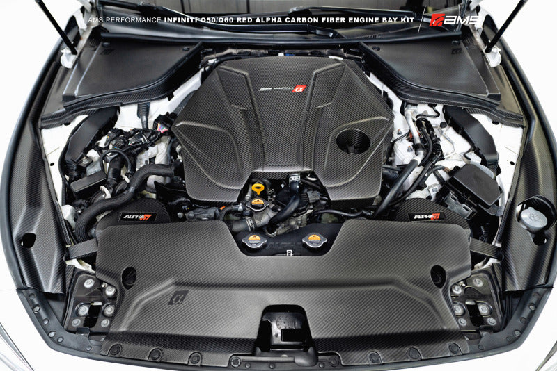 AMS Performance Infiniti 17+ Q60 / 16+ Q50 3.0TT Alpha Matte Carbon Front Duct ALP.28.06.0002-1