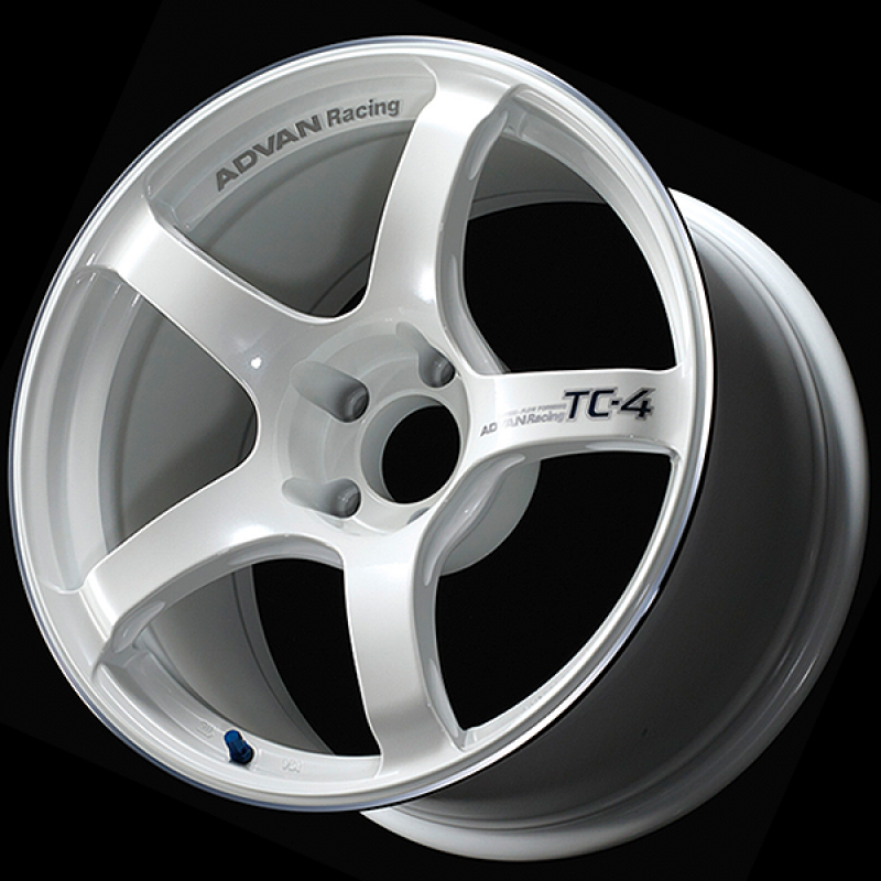 Advan TC4 18x8.5 +45 5-114.3 White Metallic & Ring Wheel YAD8H45EWMR