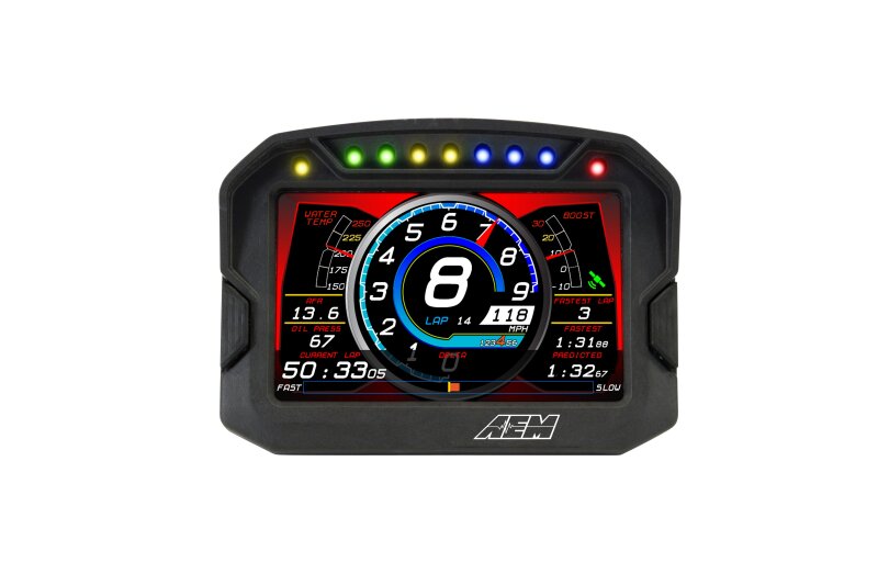 AEM CD-5LG Carbon Logging Digital Dash Display w/ Internal 10Hz GPS & Antenna 30-5603