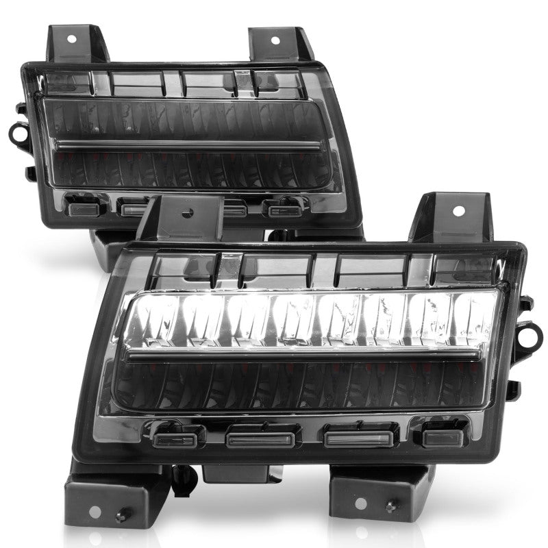 ANZO 2018-2021 Jeep Wrangler LED Side Markers Chrome Housing Smoke Lens w/ Seq. Signal Sport Bulb 511085