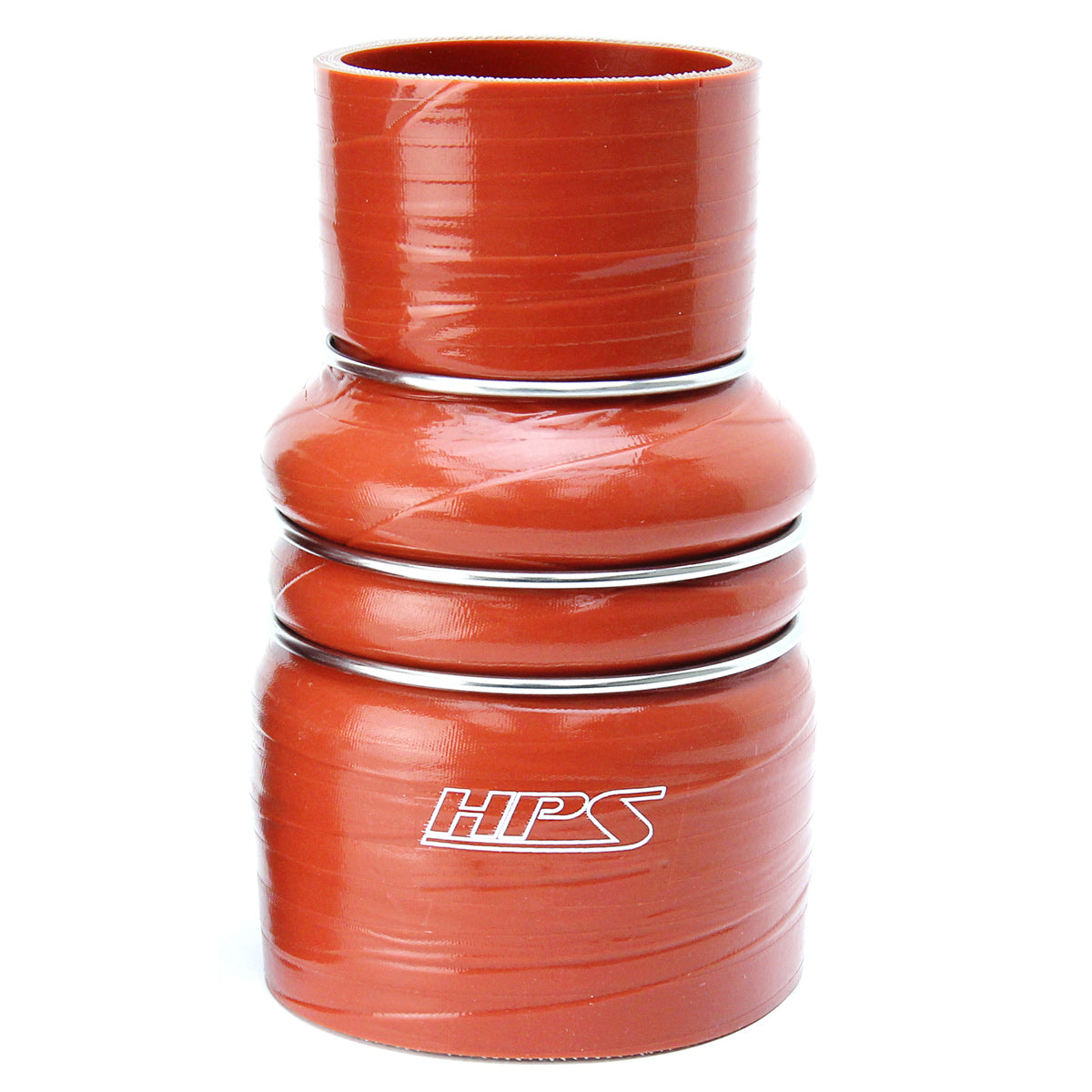 HPS Performance Products HPS 2-3/4" - 3" ID, 6" Length, Silicone Charge Air Cooler CAC Hose Double Hump Reducer Coupler Bellow Hot Side, Ultra High Temp 4-ply Aramid Reinforced, 70mm - 76mm ID