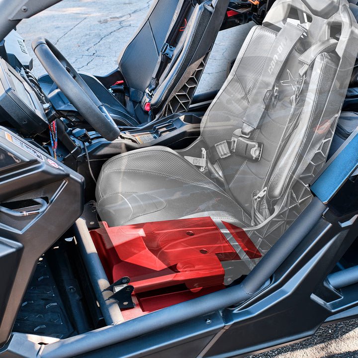 Can-Am Maverick X3 12" Under Seat Subwoofer Enclosure Driver Side - PSW12.4D Shallow Water Resistant Subwoofer Included