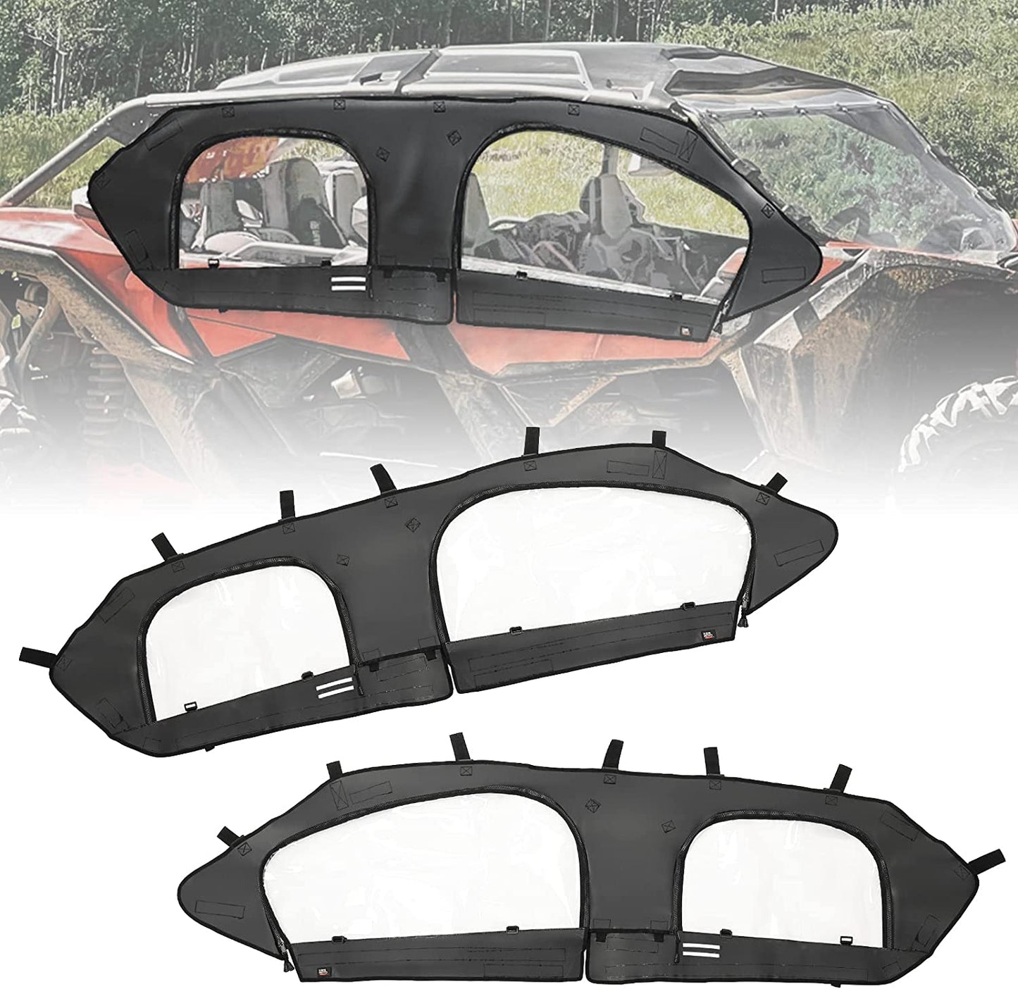 Kemimoto Soft Cab Enclosure Upper Doors Maverick X3 MAX