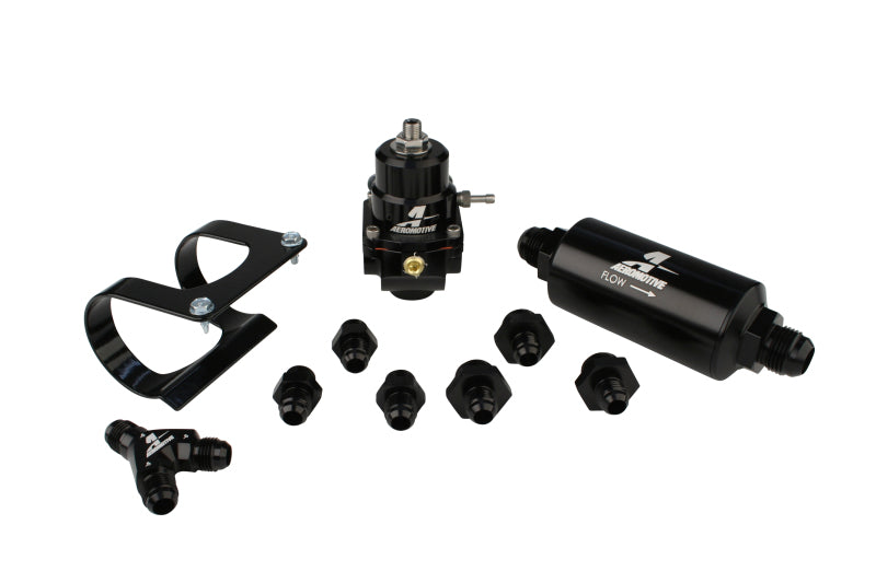 Aeromotive EFI Dual Rail Regulator System, Fuel, Stealth, Filter, Filter Brack