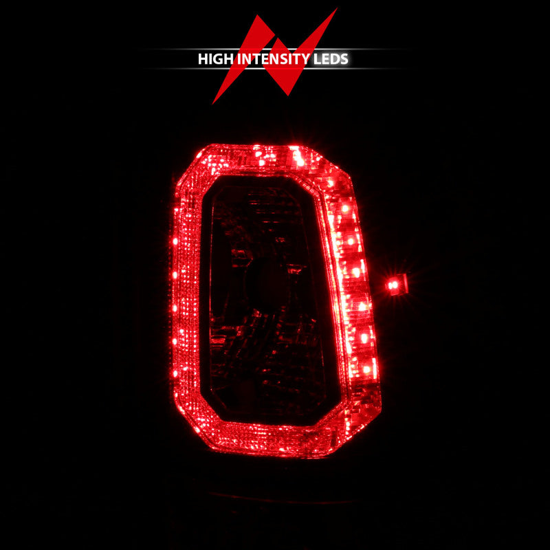 ANZO 1999-2002 Chevy Silverado 1500 LED Taillights Plank Style Chrome With Red/Clear Lens 311326