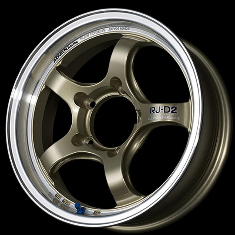Advan RG-D2 17x8.0 / +44 Offset / 5x114.3 / 73mm Bore / Machining and Champagne Gold YAT7G44ECG