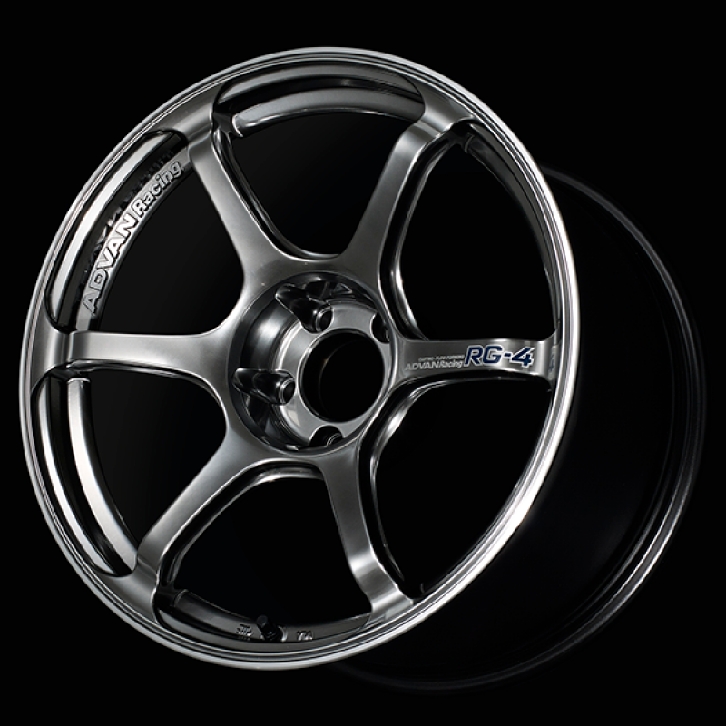 Advan RG-4 17x7.0 / +42 Offset / 4x100 / 63mm Bore / Racing Hyper Black and Ring YA47E42AHBR