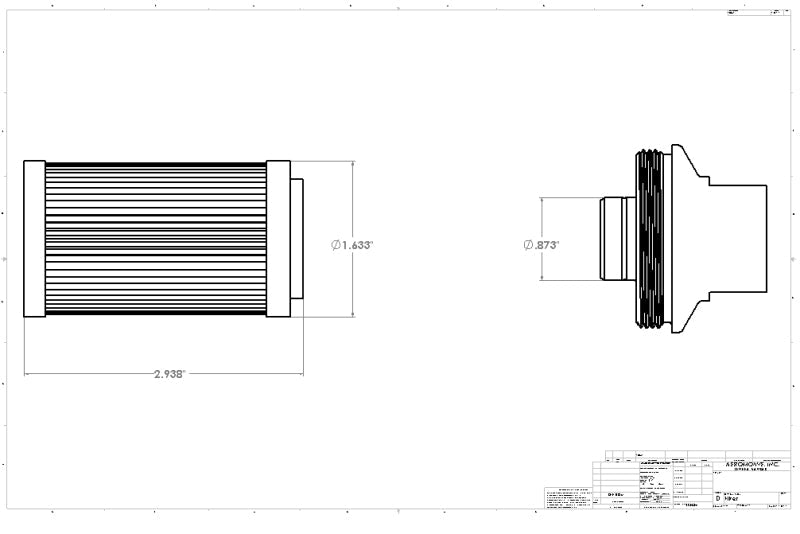 Aeromotive 10-micron Microglass Filter Male AN-06