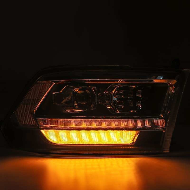 AlphaRex 09-18 Dodge Ram 2500HD LUXX LED Proj Headlights Plank Style Black w/Seq Signal/Smoked DRL 880520 *Discontinued