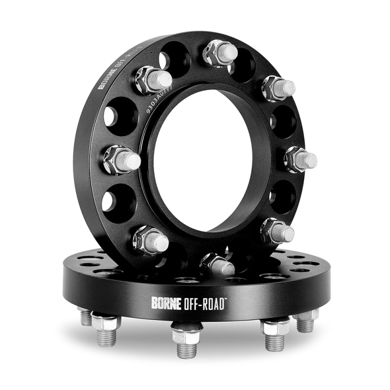 Borne Off-Road Wheel Spacers 8x180 124.1 25 M14 Black BNWS-009-250BK