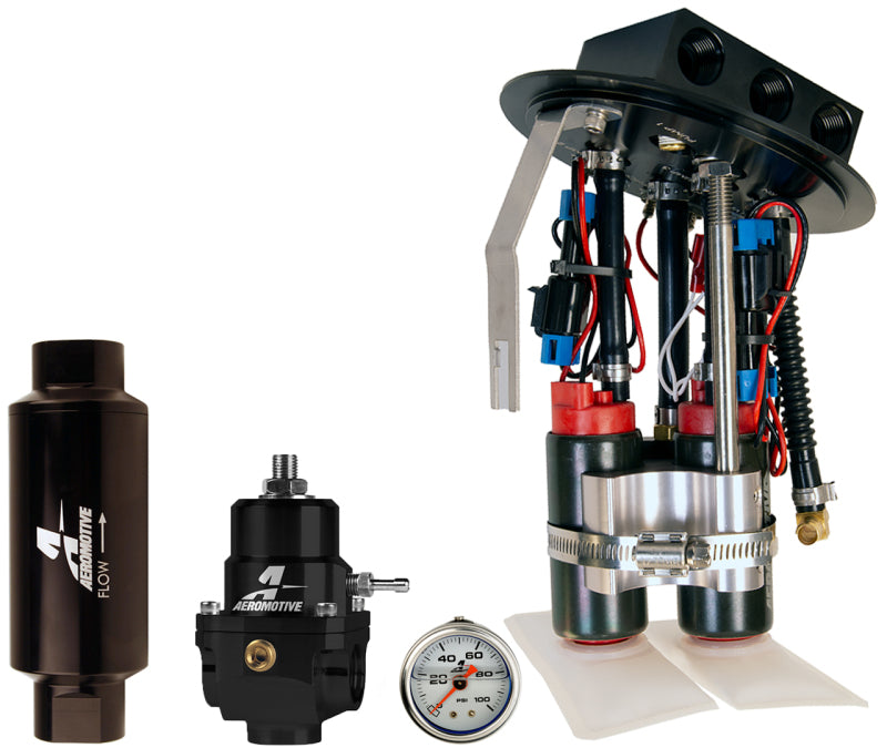 Aeromotive 11-17 Ford Mustang Drop In Kit (18039/15633/13303/12341) - Dual 340 LPH 17354