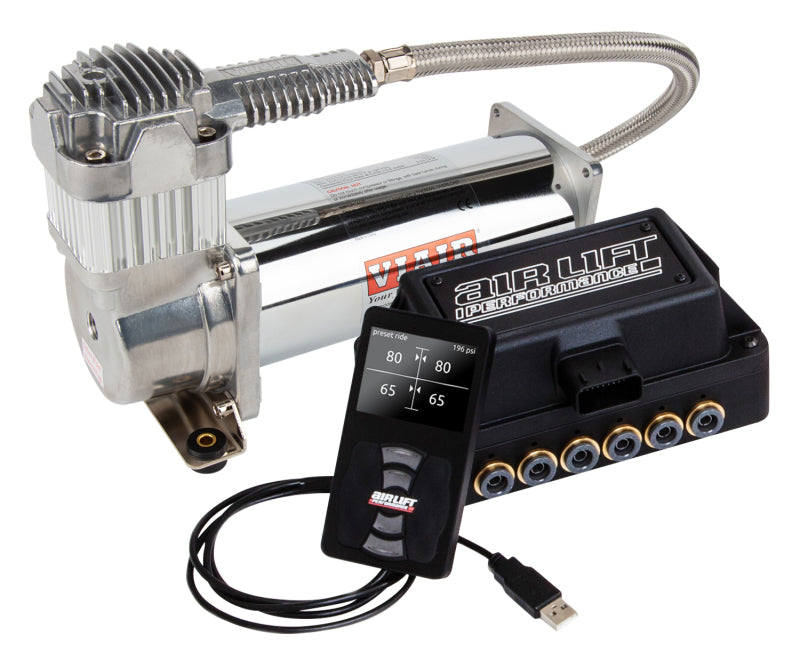 AIRLIFT Performance 3H (3/8" Air Line, 5 Gallon Lightweight Polished Aluminum)