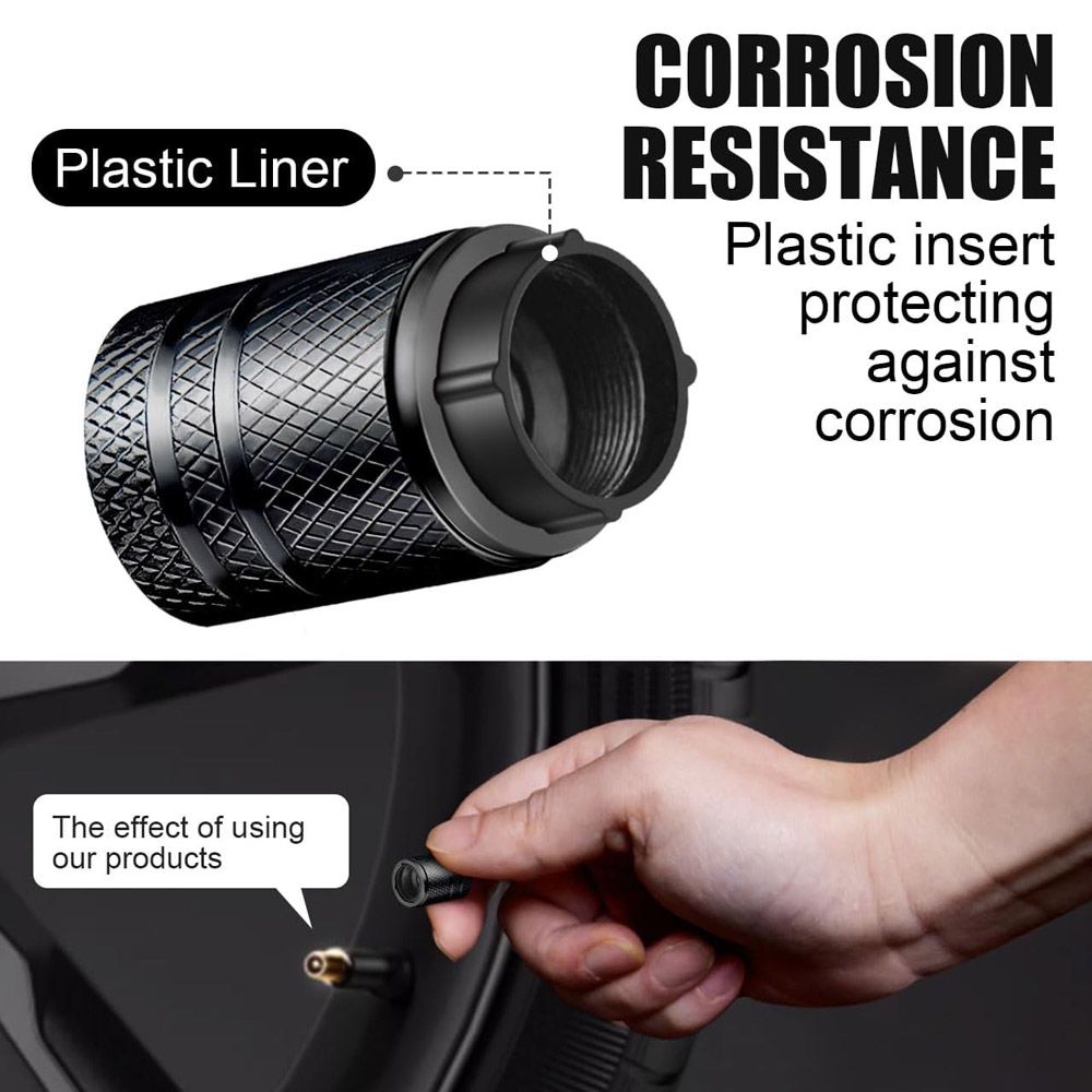 4PCS Corrosion-Resistant Valve Stem Caps